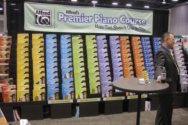 All SIX levels of the Premier Piano Course, at long last, in Alfred's MTNA booth.