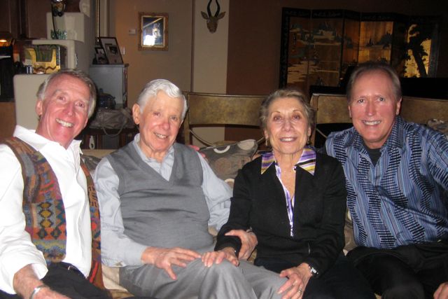 Bill and I with Morty and Iris Manus - this was also Morty's birthday!!